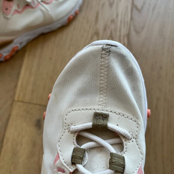 Like New Nike React Pink/Brown/Cream Running Shoes - Picture 3 of 4